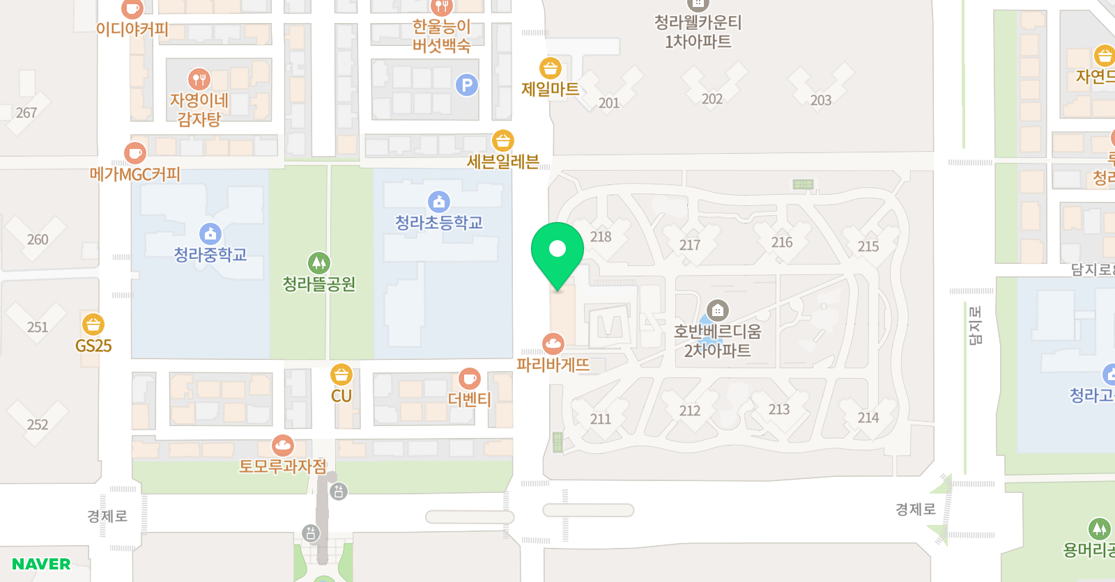 멘사SG지니어스 학원 청라점 위치