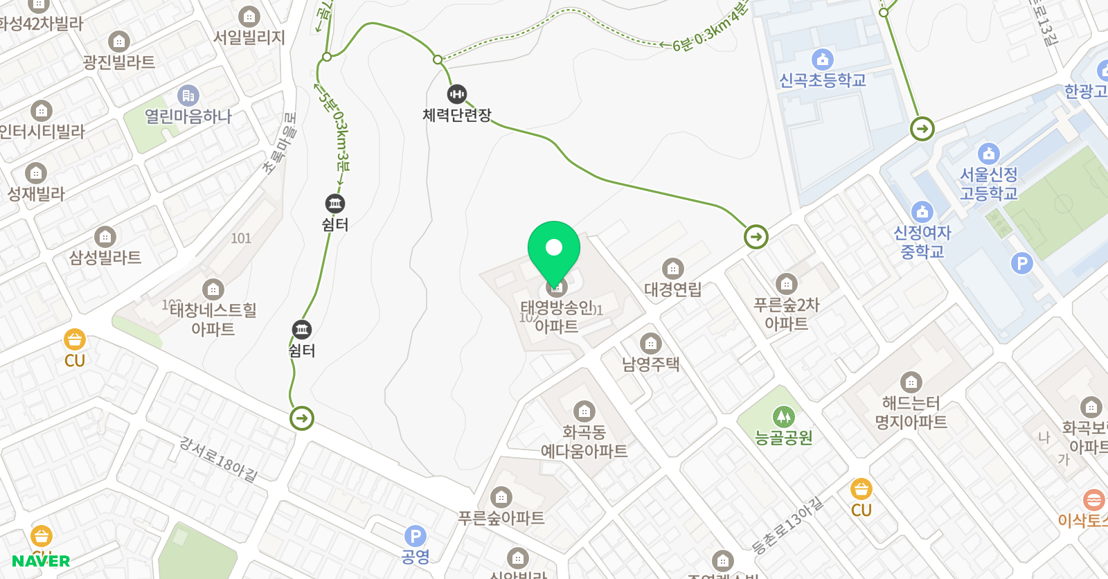 비상잉글리시아이 화곡신곡초점 위치