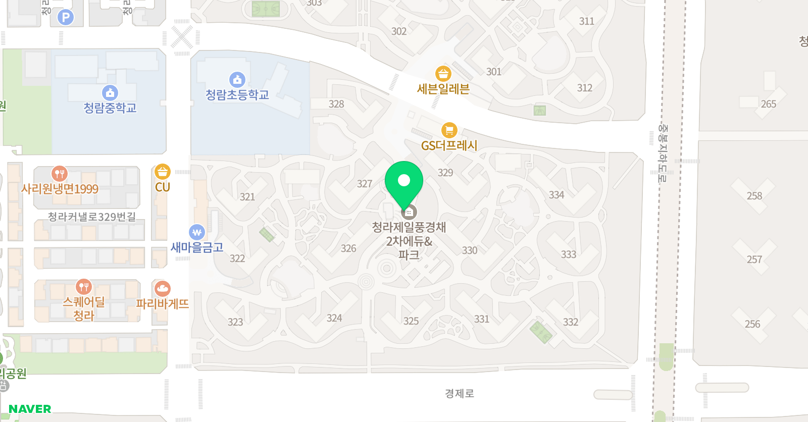 빨간펜 수학의달인 학원 청라풍경채점 위치