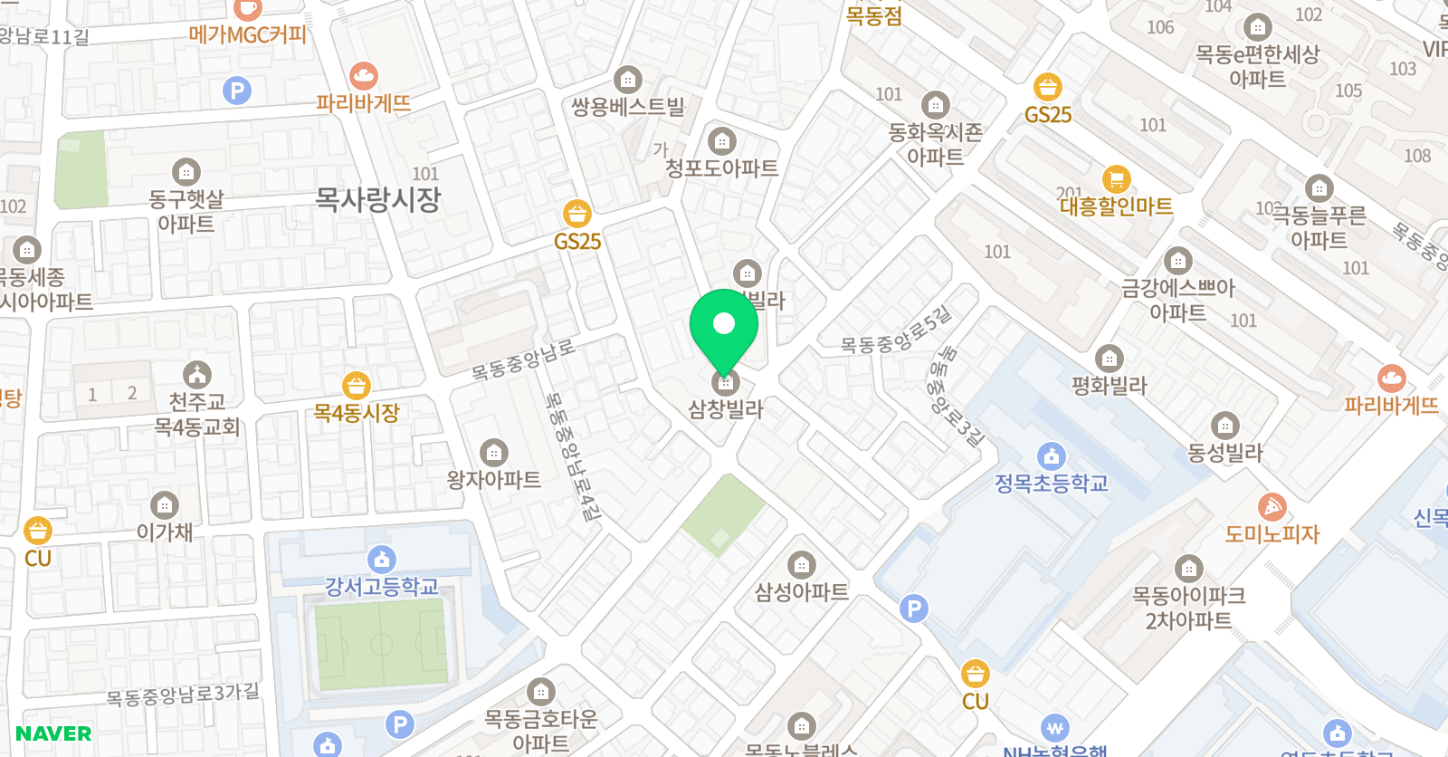 푸르넷에듀 정목 위치