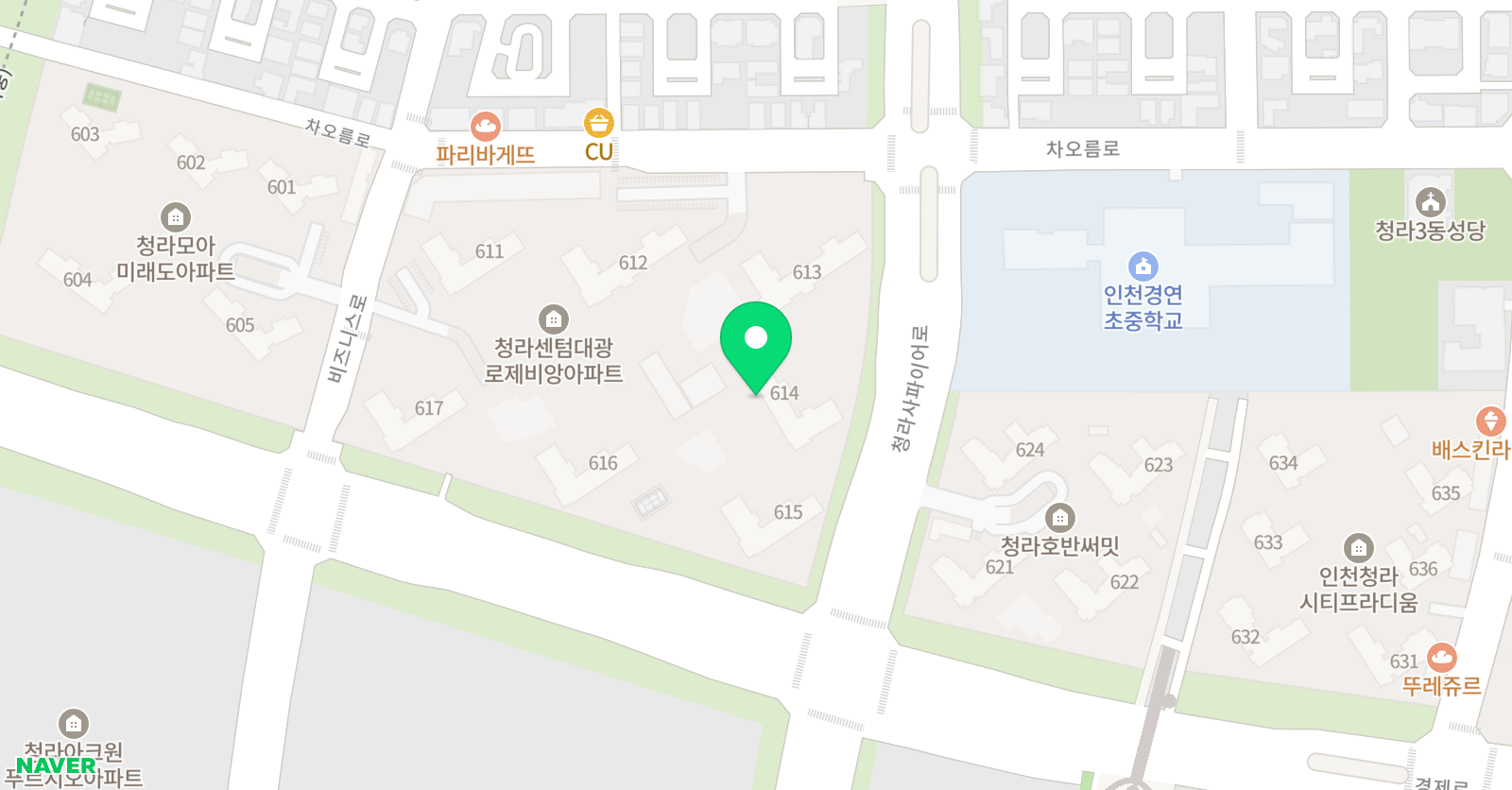 차올라 수학 책통클럽 청라센텀대광 점 위치