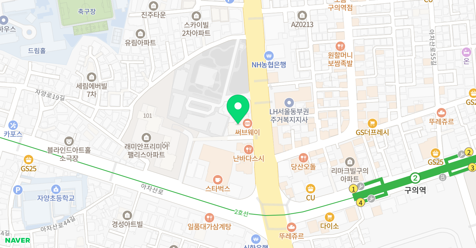 폴리 어학원 광진캠퍼스 위치