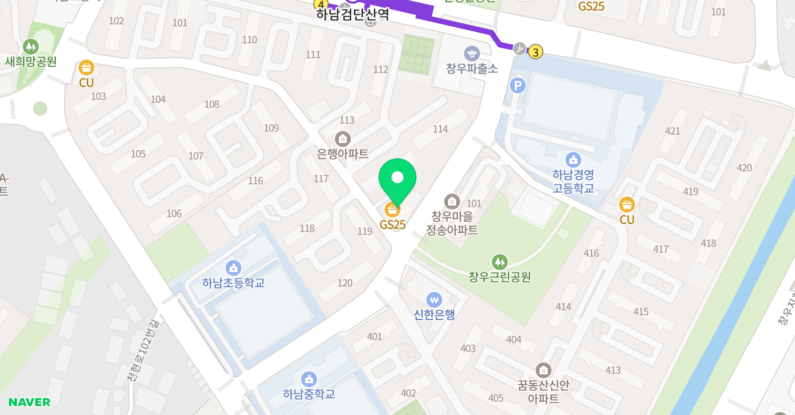 양한솔몰펀 수학 위치