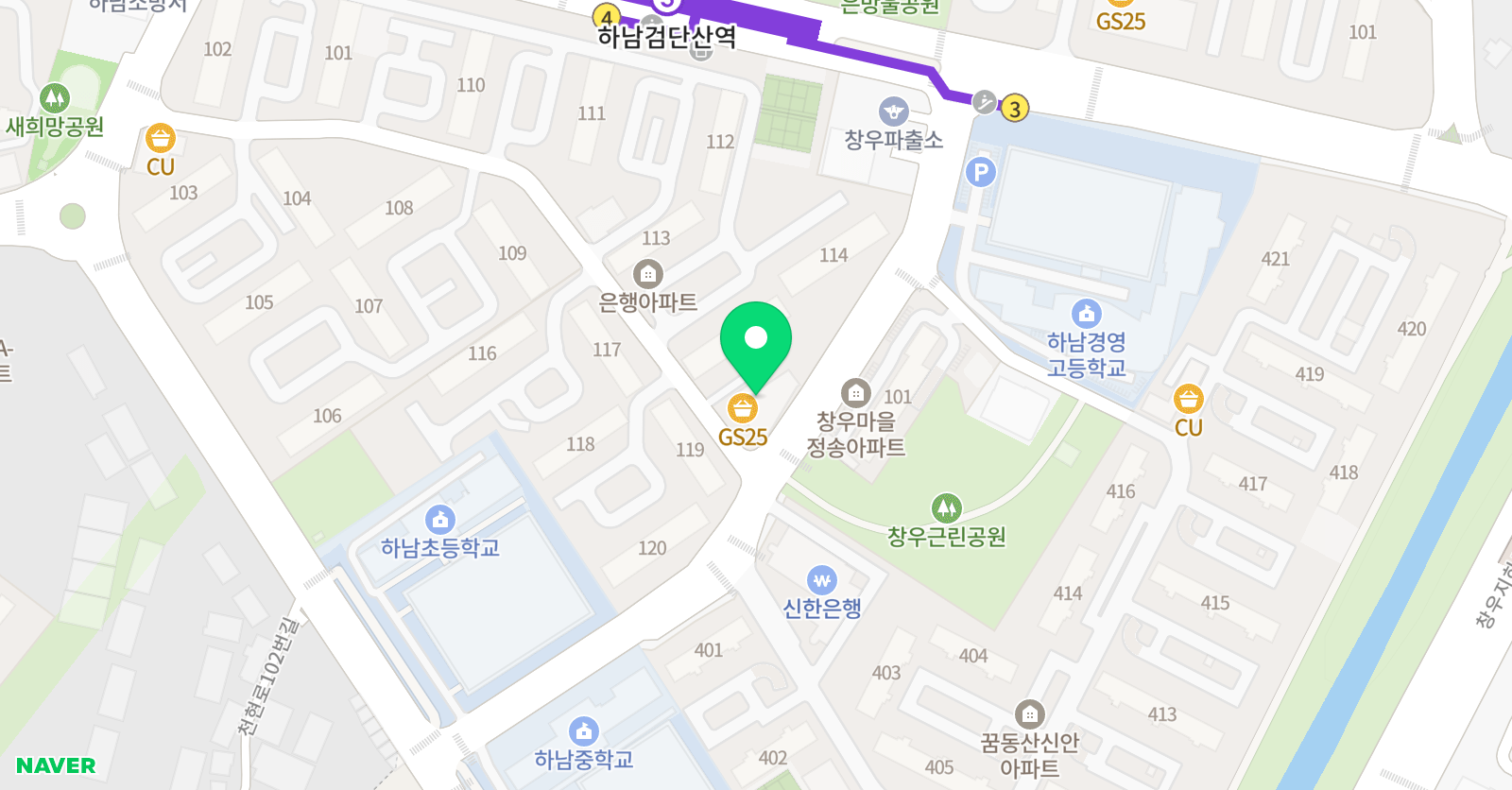 YBM리딩클럽 리딩클럽 하남창우제1센터 위치