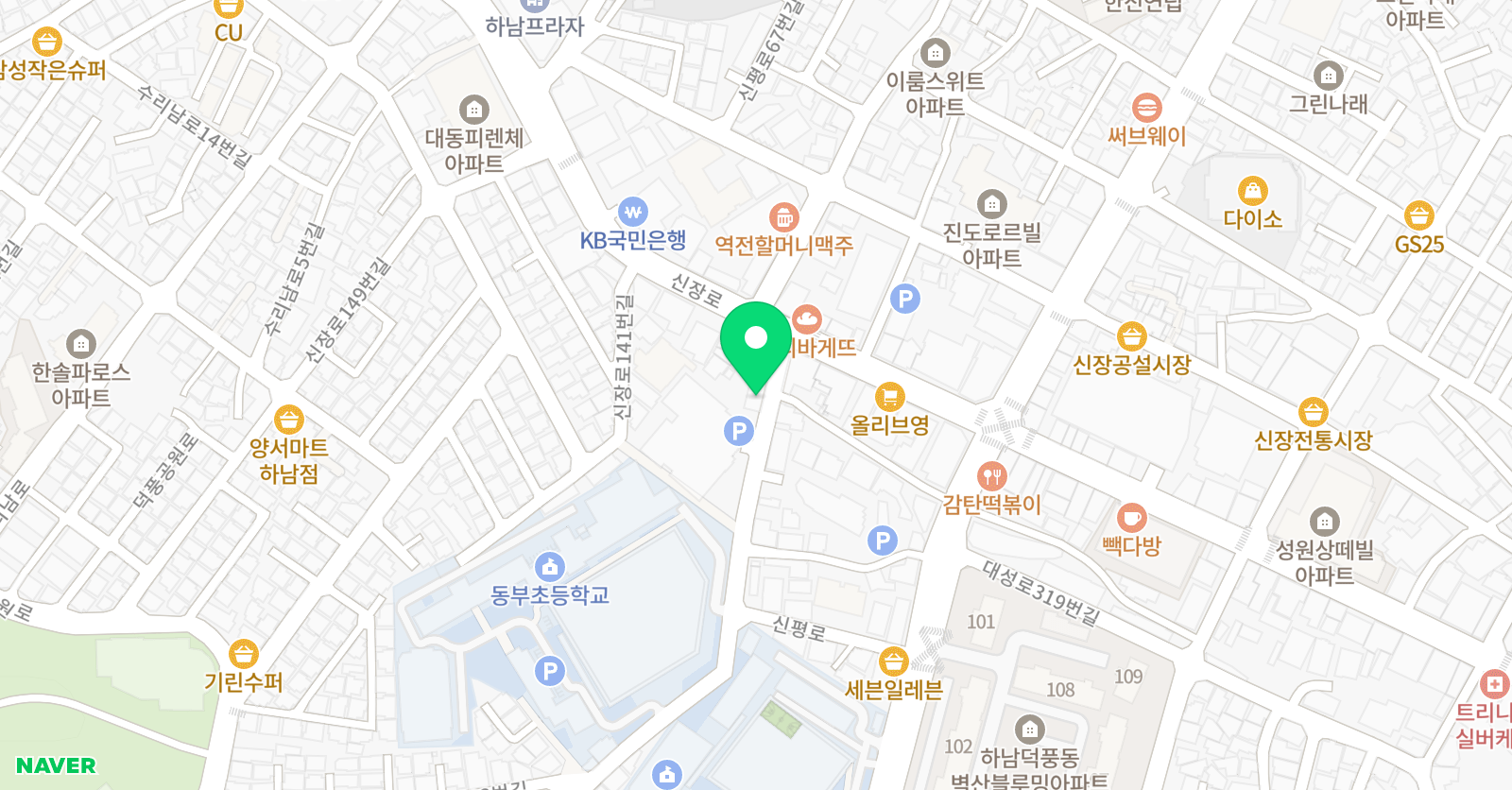 푸르넷학원 동부점 위치