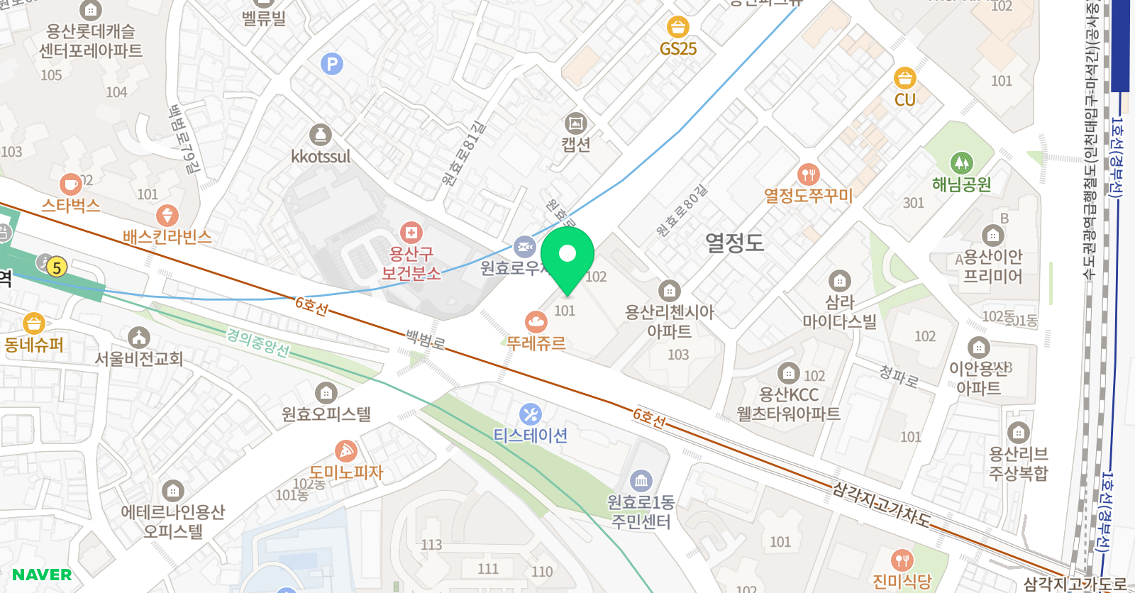 Lalasong 음악학원 위치