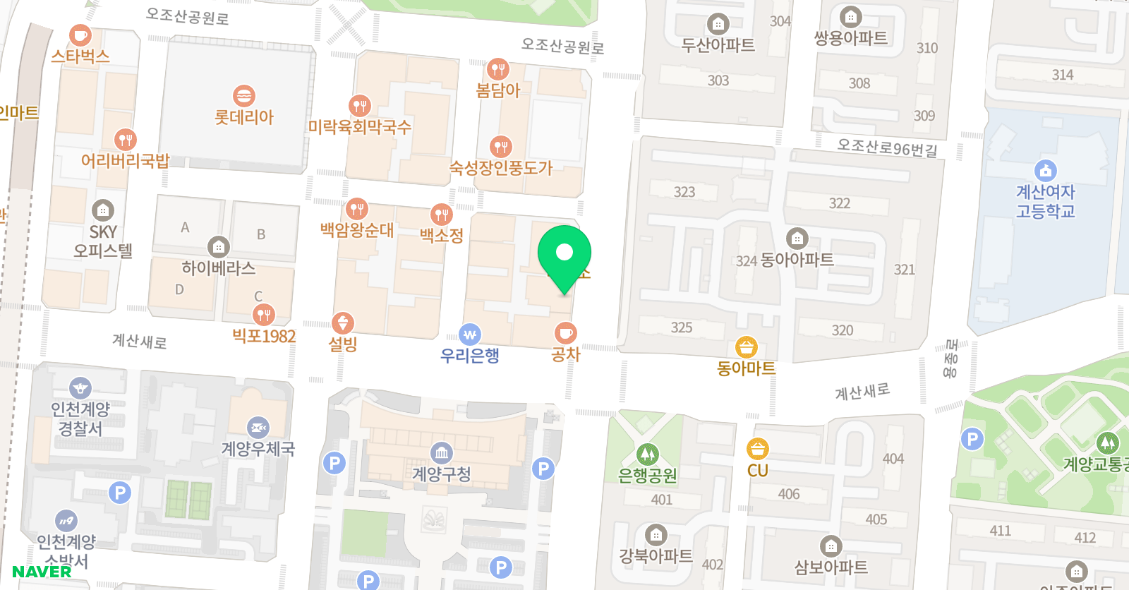 엔와이댄스 인천점 위치