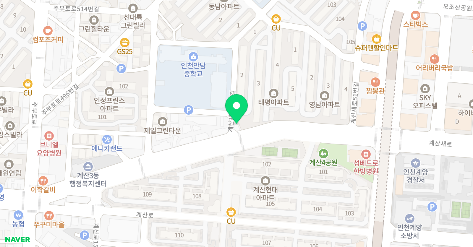 마스터 수학교습소 위치