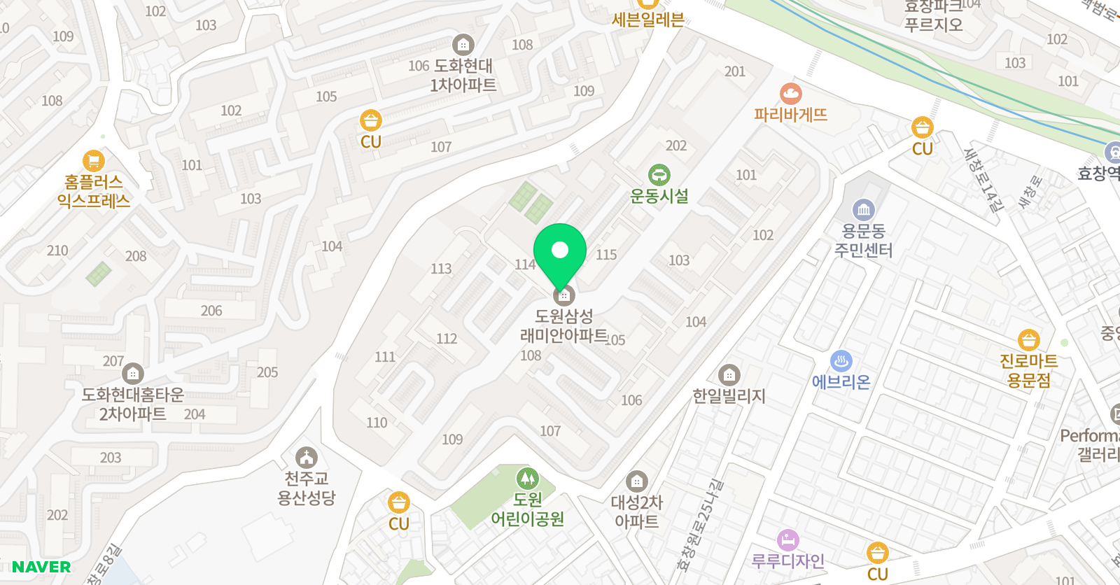 삼성영어셀레나 금양초교습소 위치