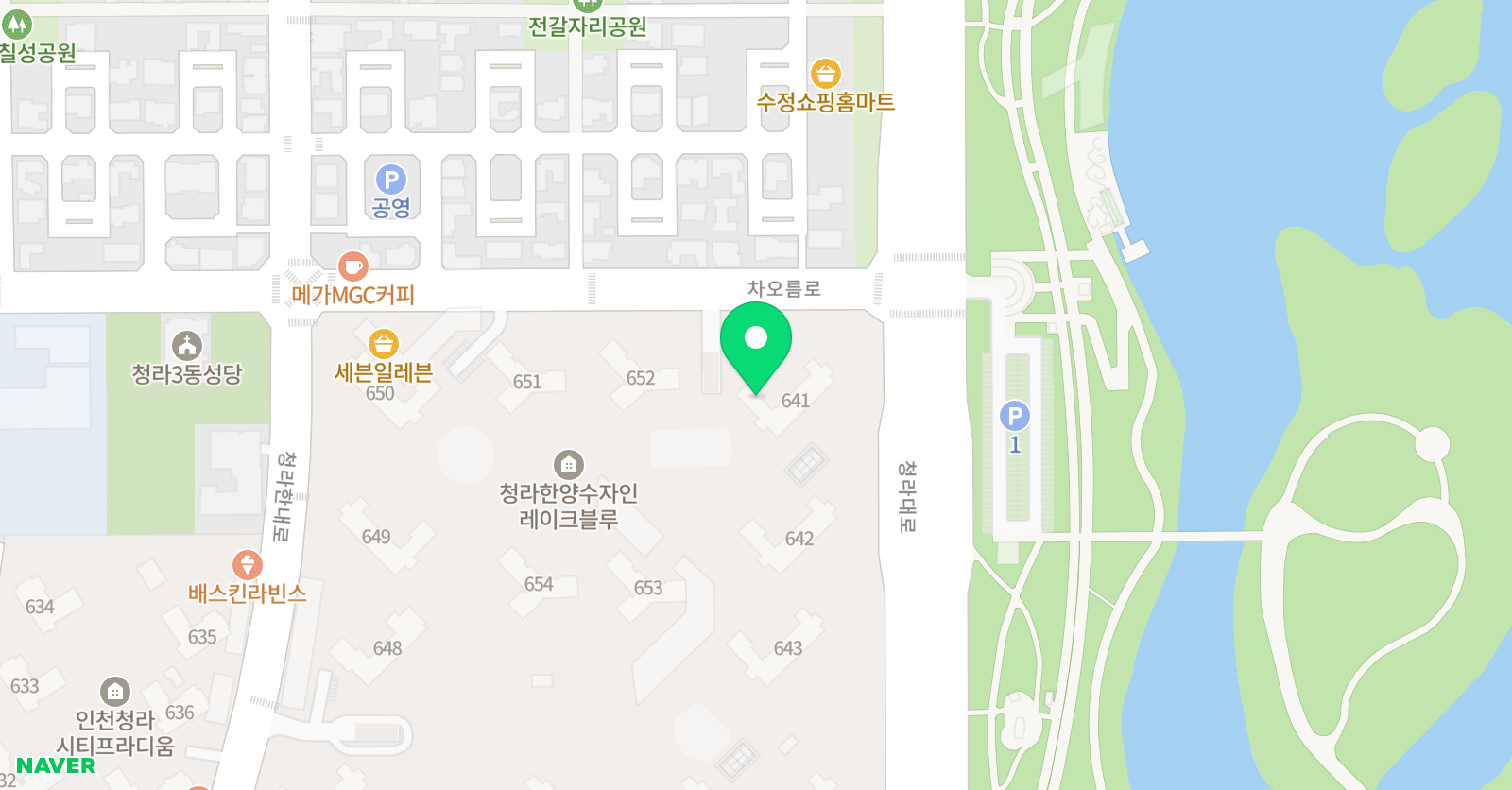 YBM홈스쿨 인천청라1점 위치