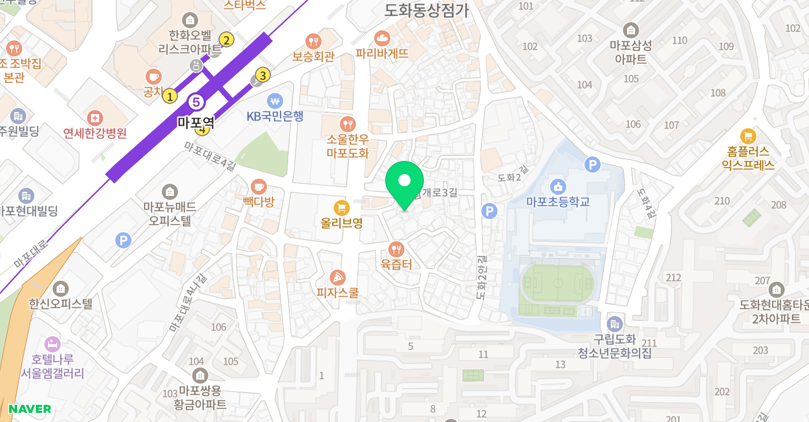 히스토리아 뮤지션 마포점 위치