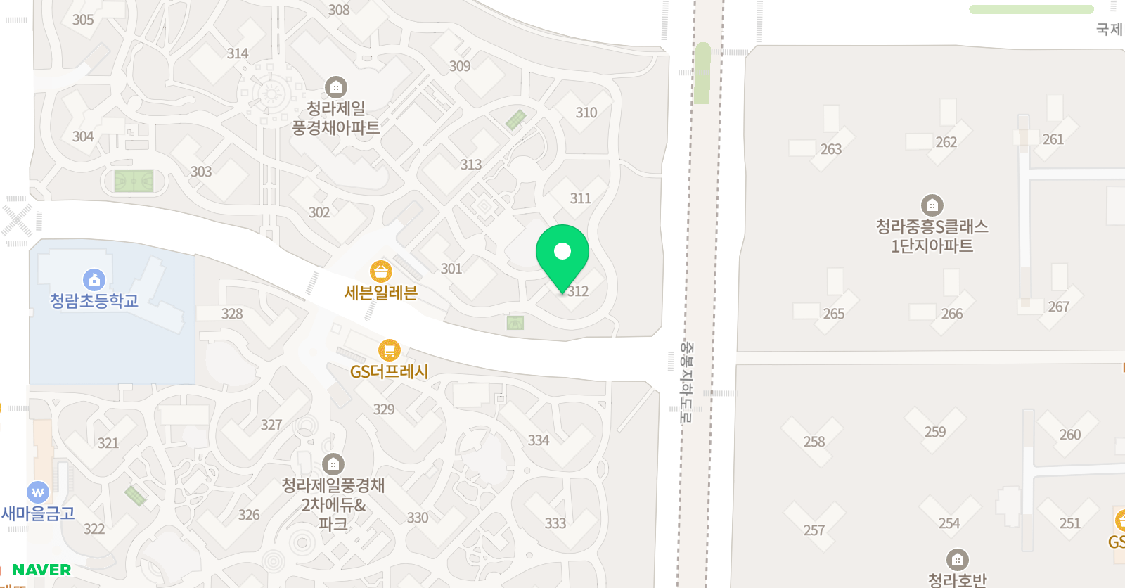 뮤엠영어 청라풍경채NEST 위치