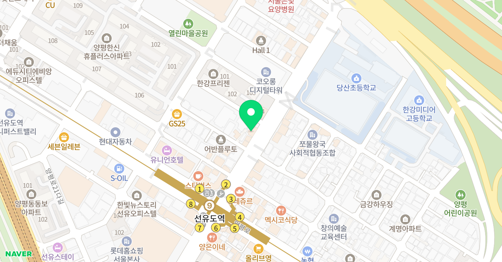 펌핑 영어수학학원 위치