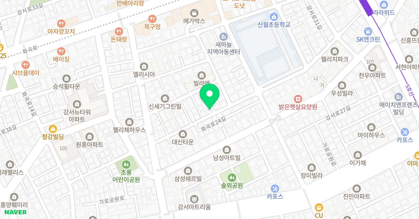 GNB 어학원 화곡1캠퍼스 위치
