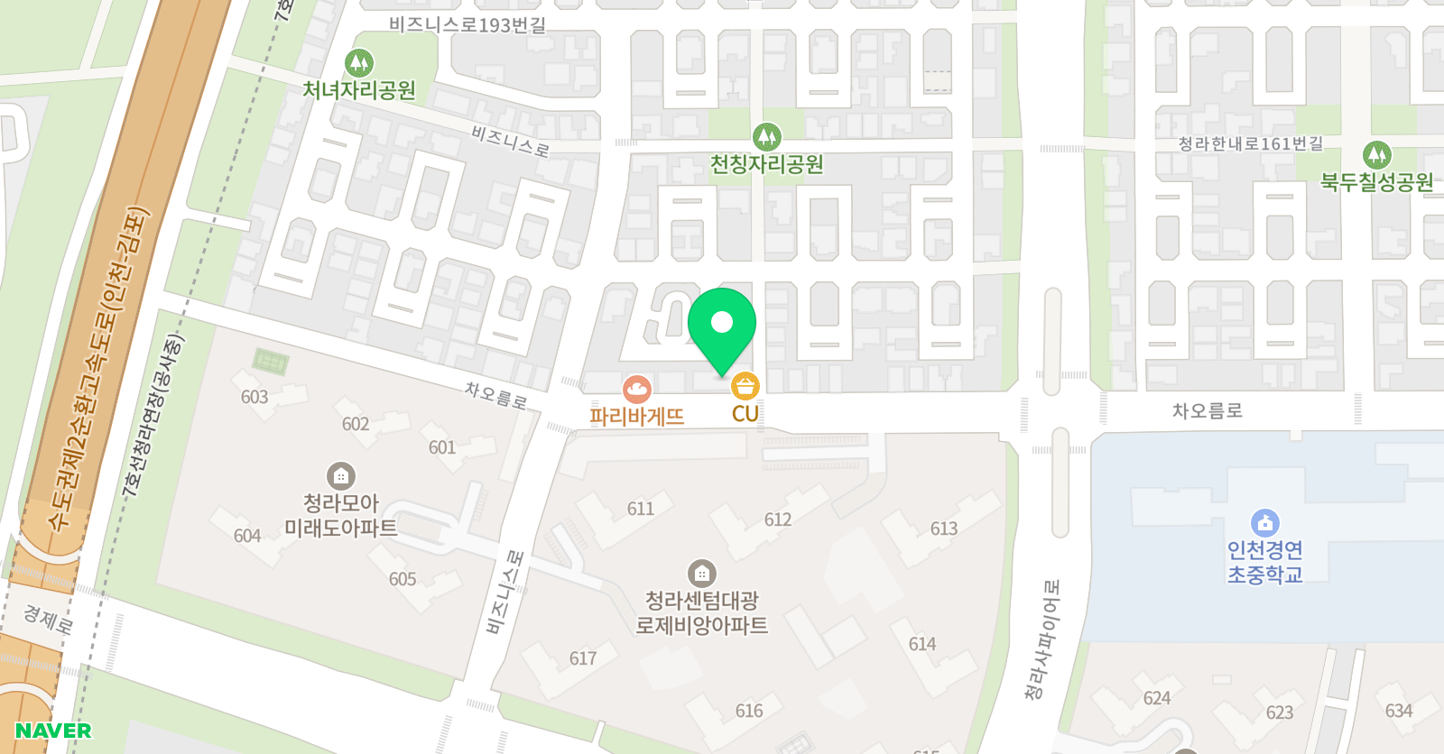 스탈릿 백호 태권도 위치