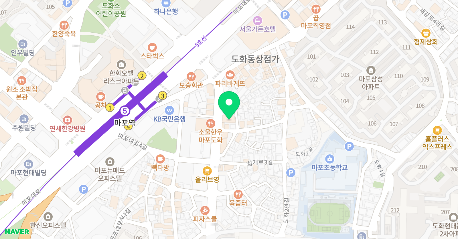 와와댄스아카데미 마포본점 위치