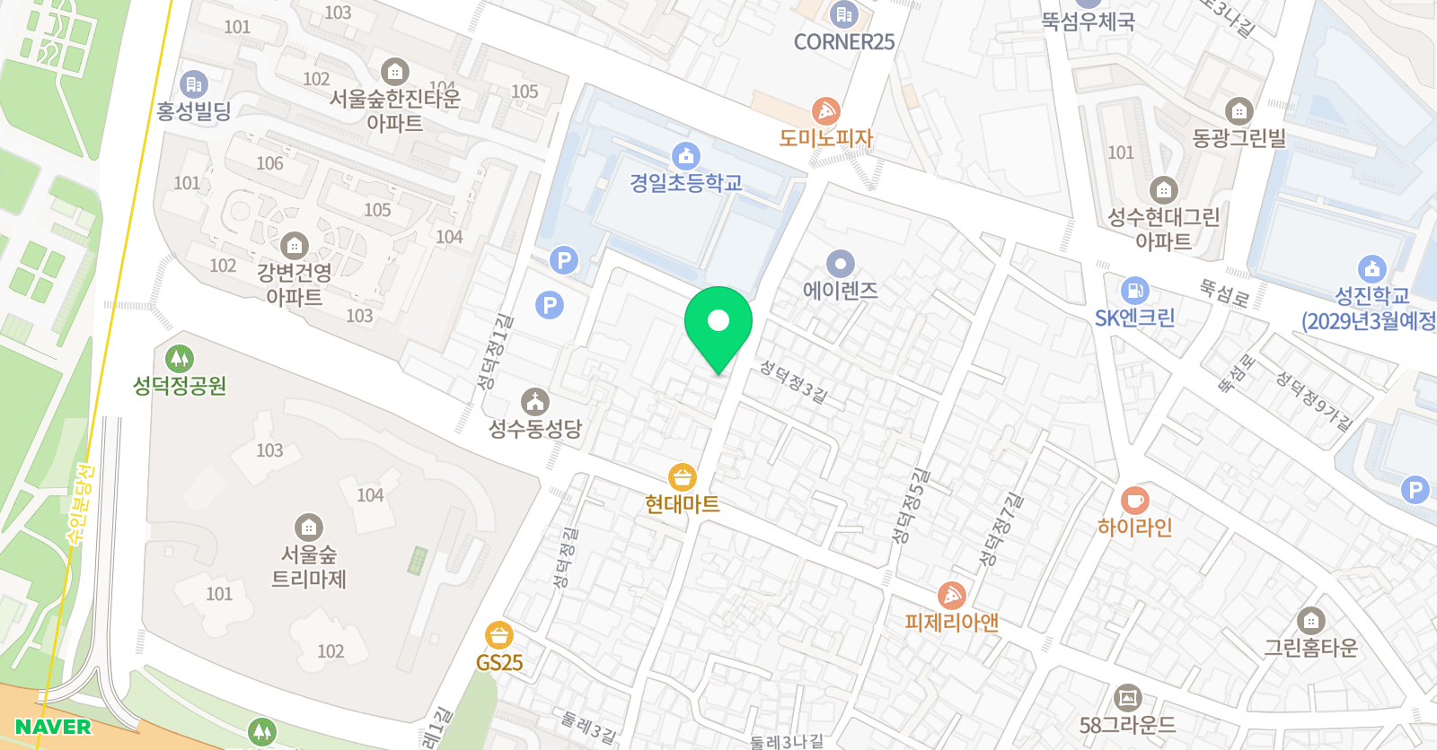서울숲 피아노 위치