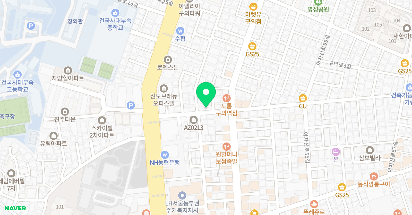 행운 속셈학원 위치