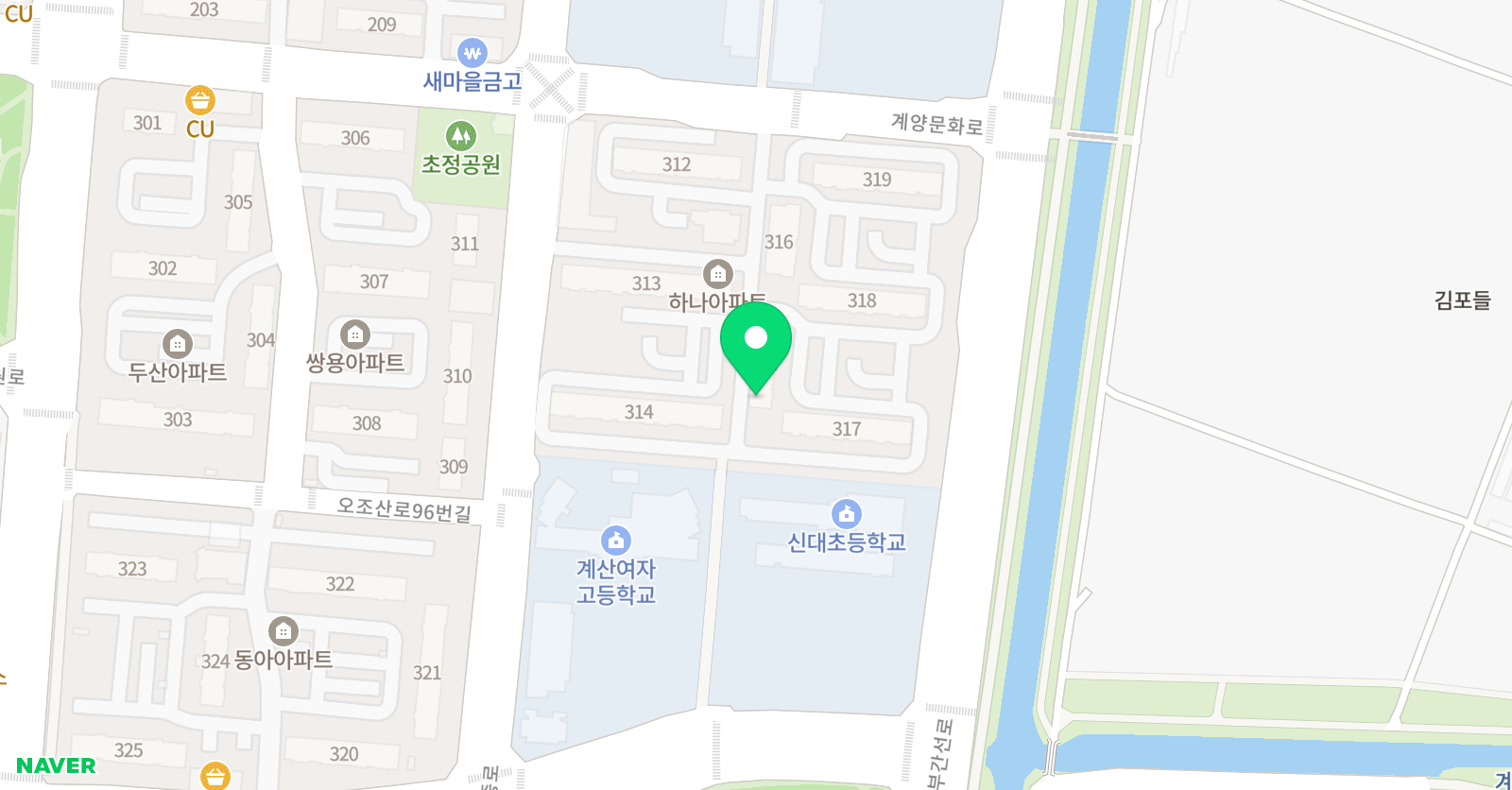 하나M 수학 위치