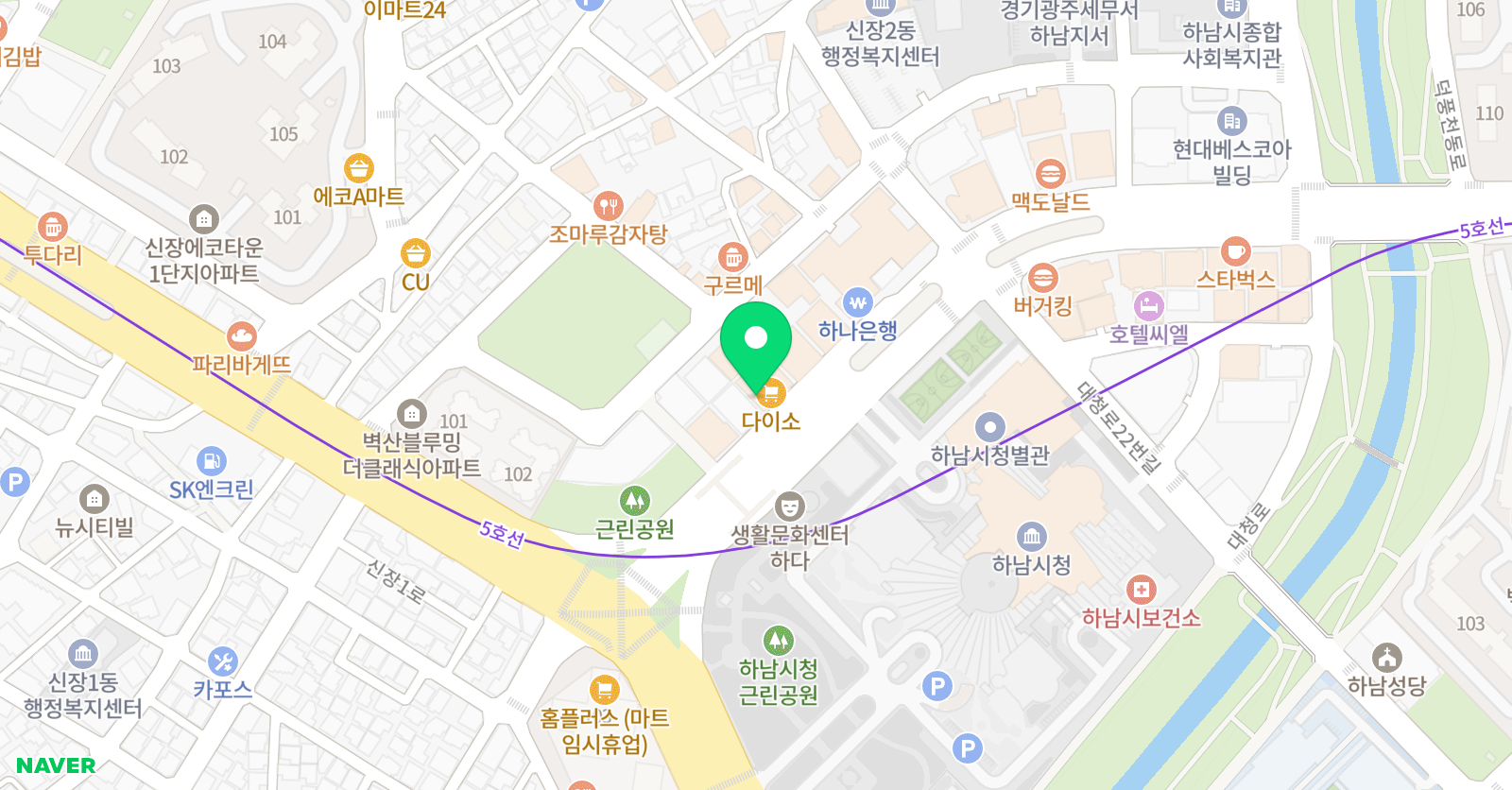 굳샘 학원 위치