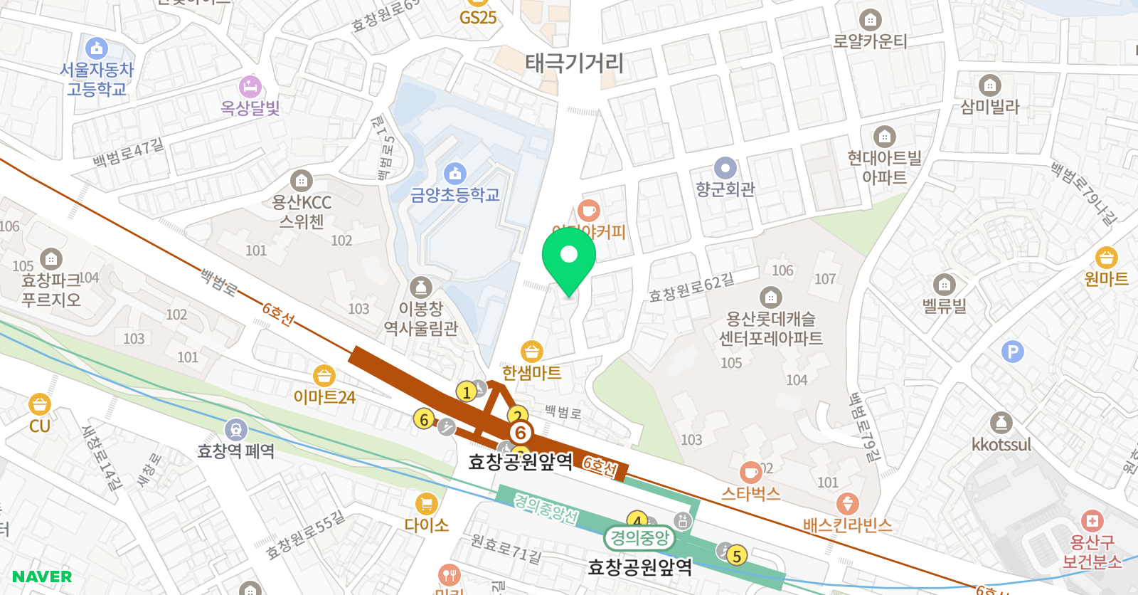 SJ발레아카데미 학원 위치