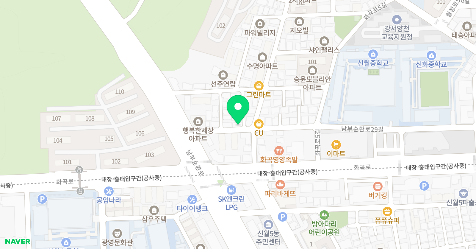 늘푸른 미술 위치