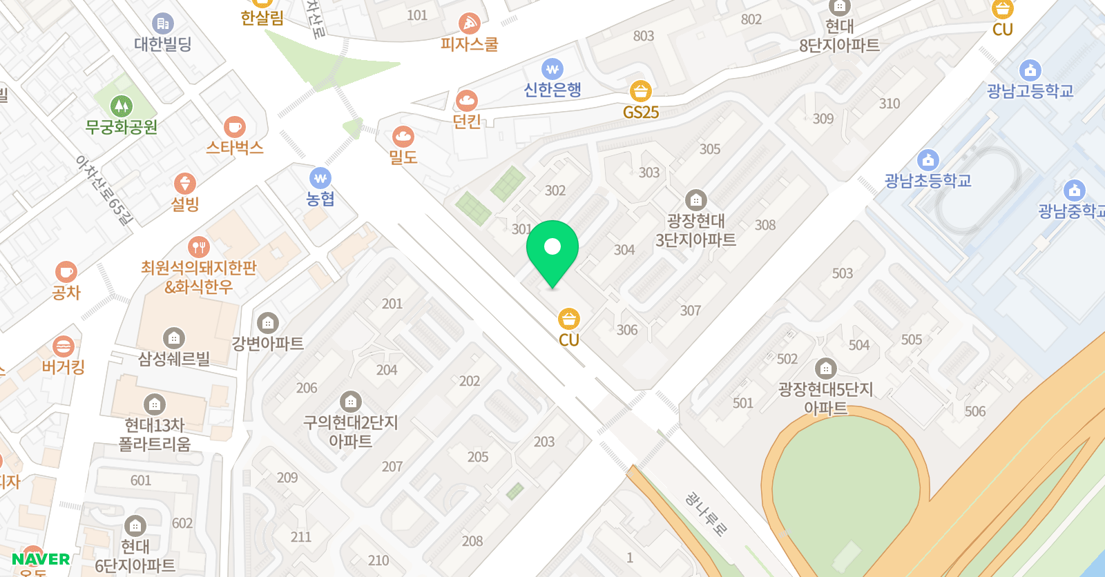 노꿈아 주산과 암산 위치