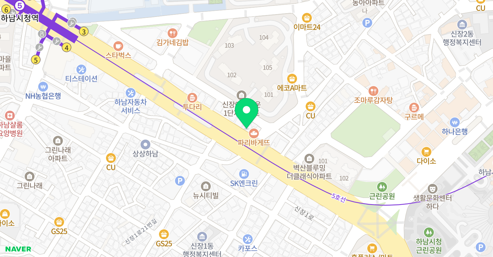미술로생각하기 하남신장센터 위치
