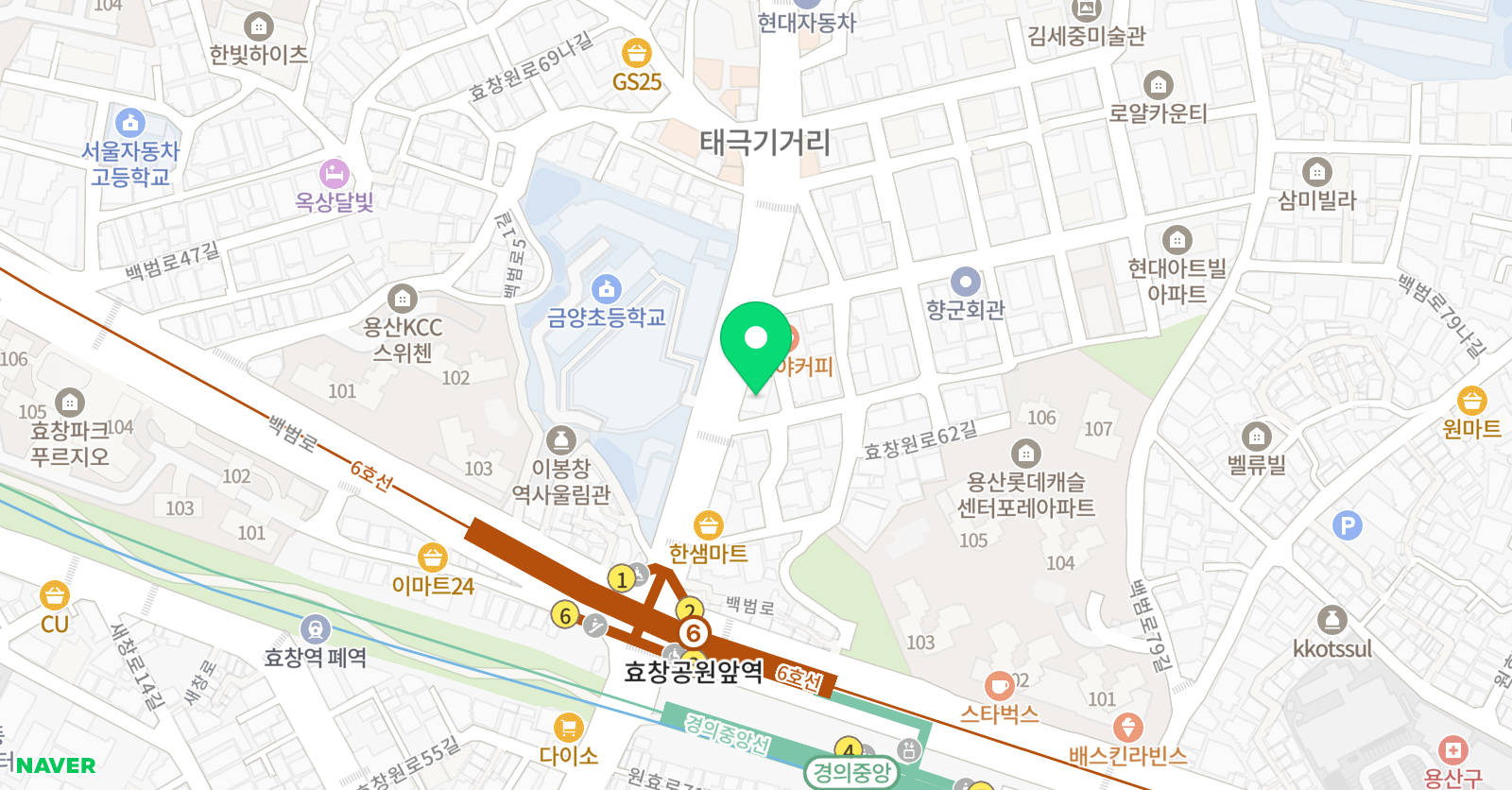 튼튼영어베이비리그주니어플러스 용산종로중구센터 위치