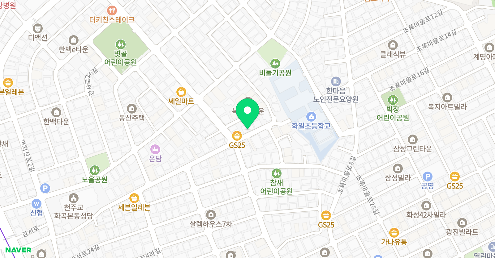 꿀잼 실용음악학원 강서화곡점 위치