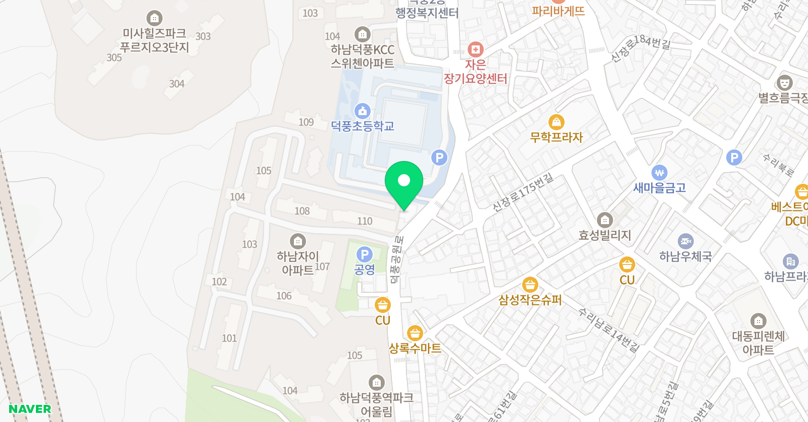 위드로잉 미술학원 덕풍점 위치