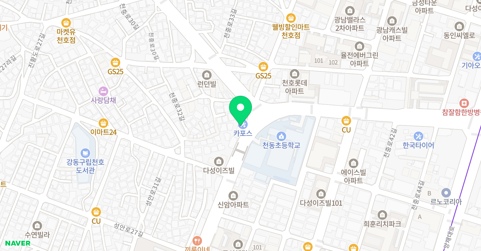 천동제일 미술학원 위치
