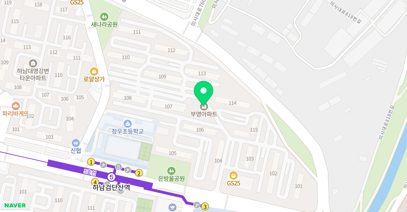 아소비 학원 하남 창우점 위치