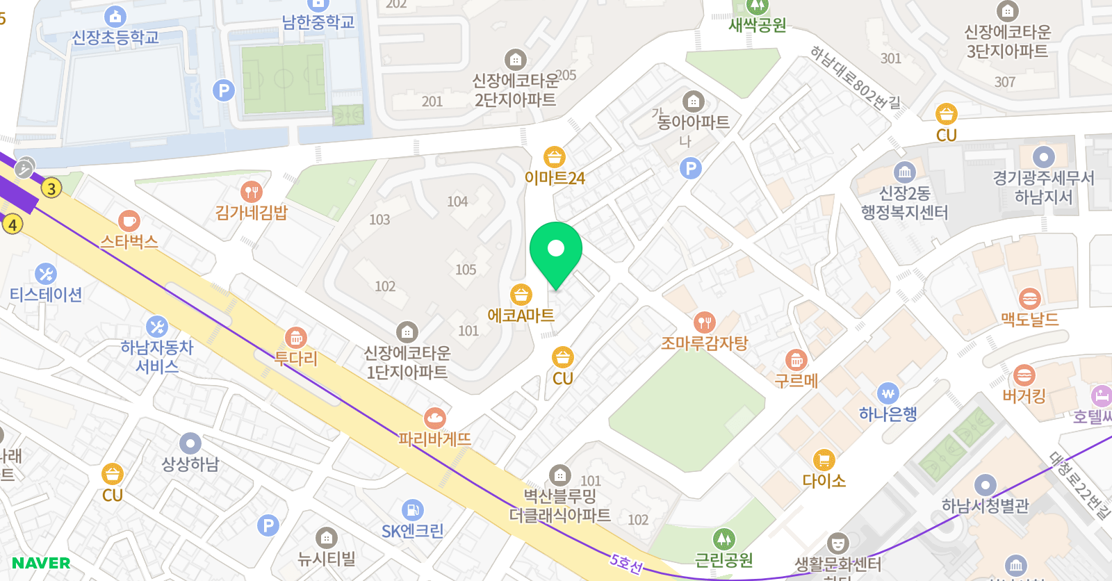 위브 영어학원 위치
