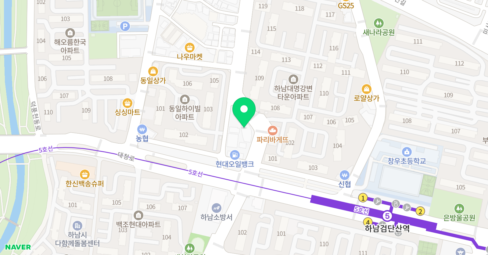 한신 수학학원 위치