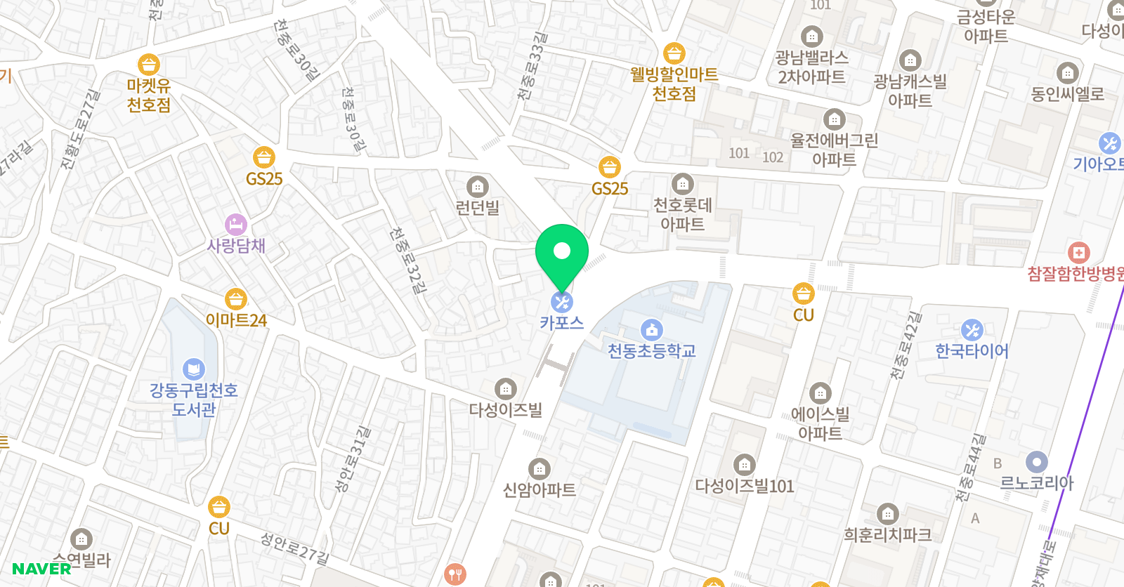 인성 태권도 위치
