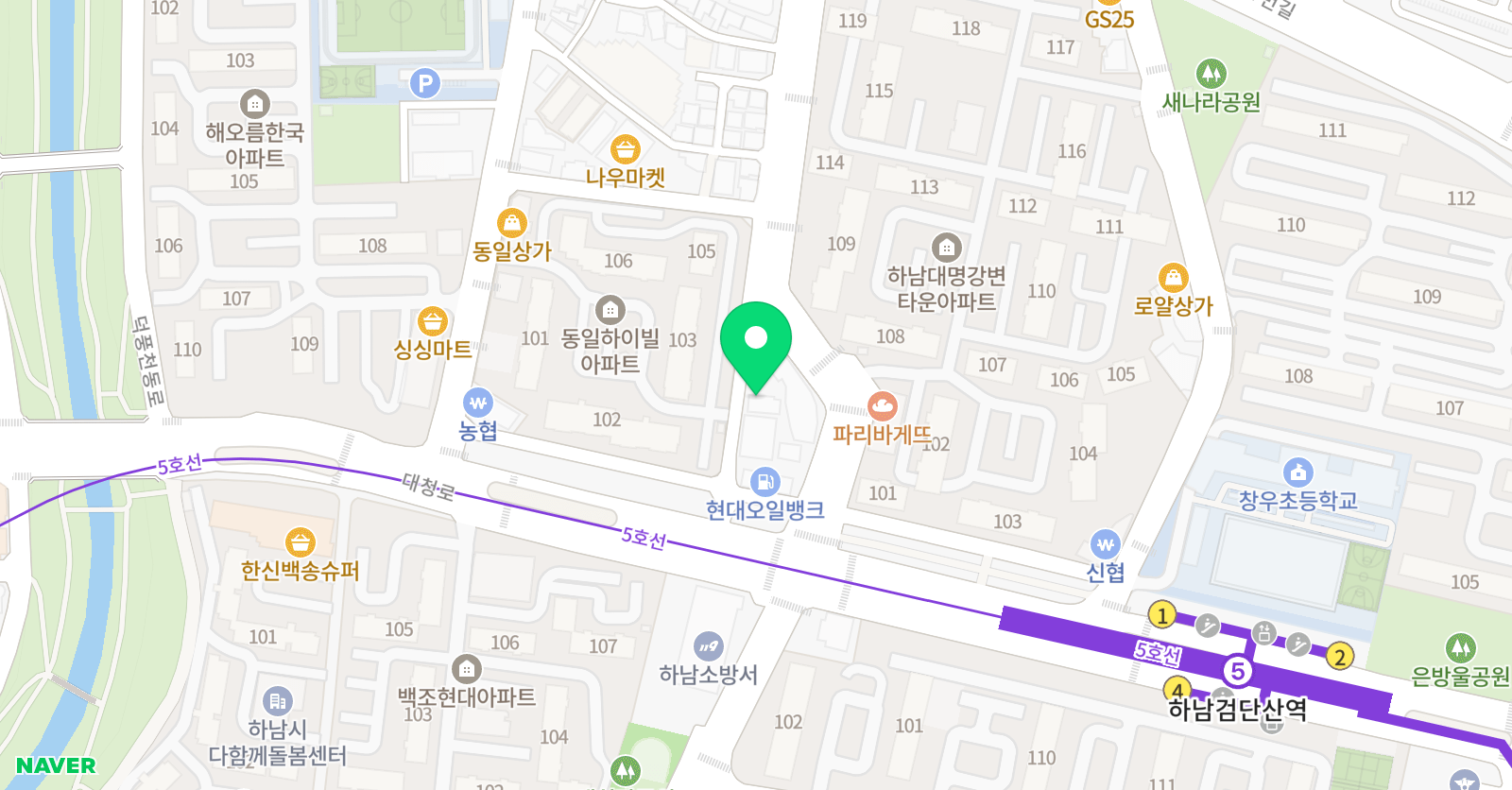 유투엠 영어수학학원 하남신장캠퍼스 위치