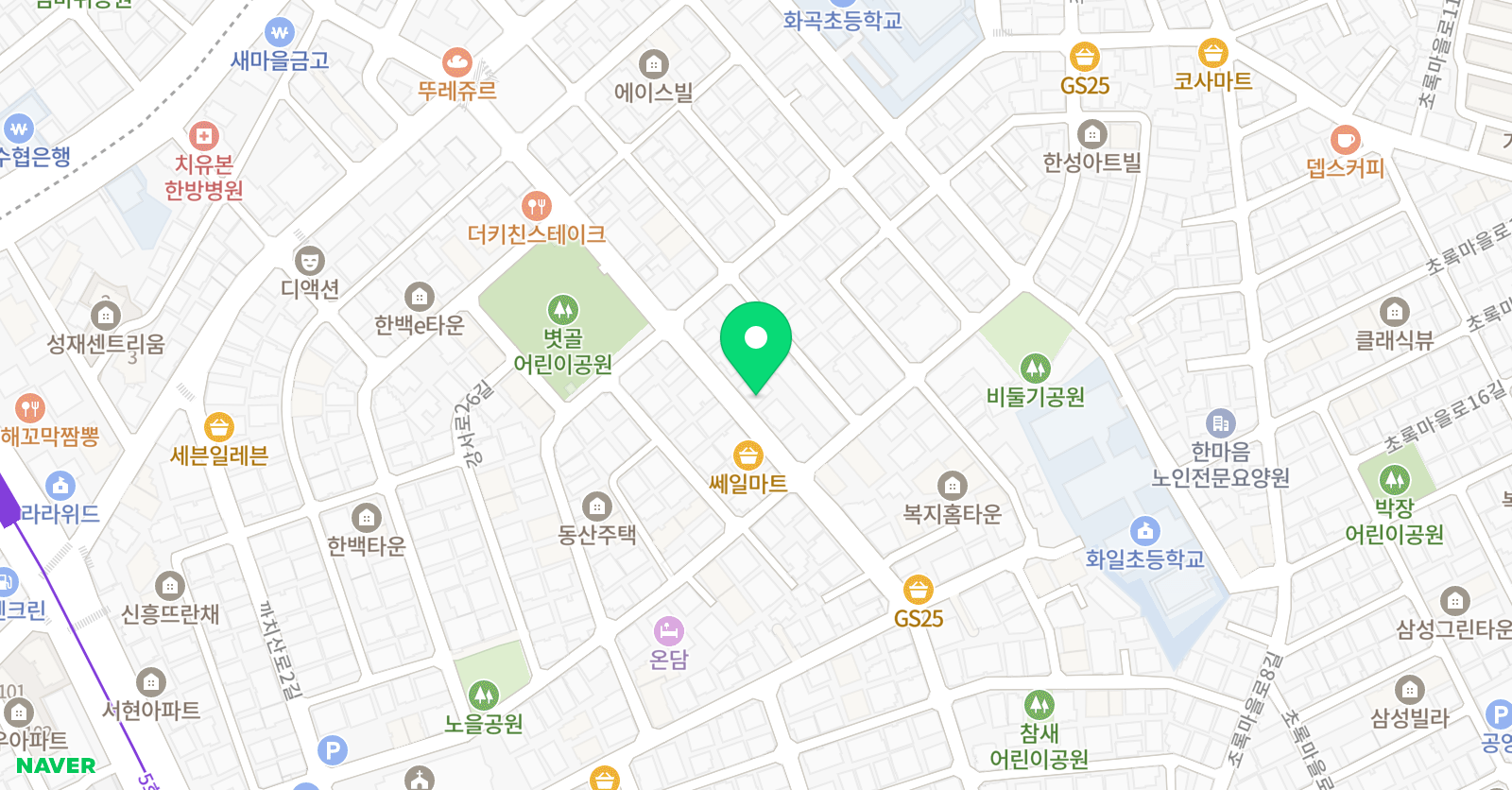 화곡 늘푸른 학원 위치