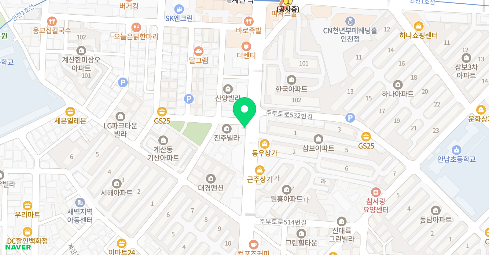 가우스 학원 위치
