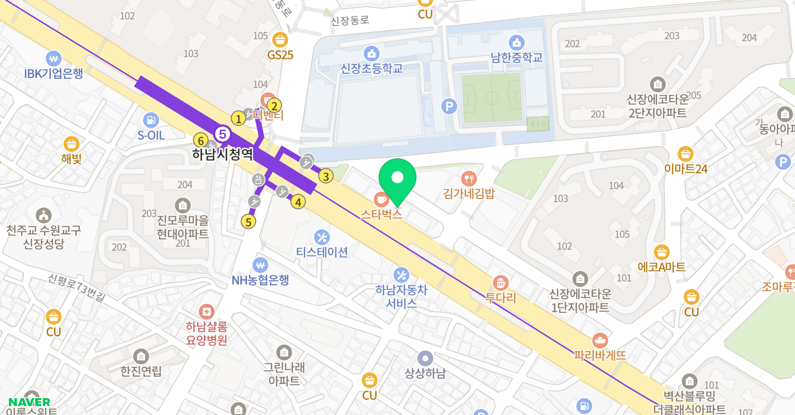 원스탑올에듀학원 위치