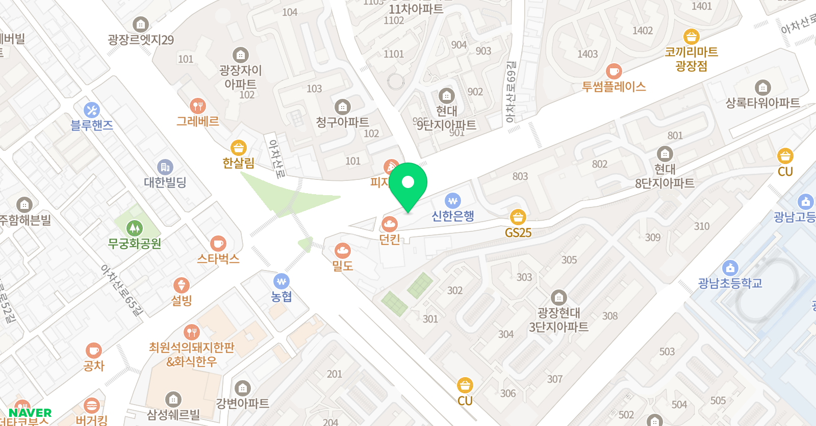 광진 비바키즈 어학원 위치