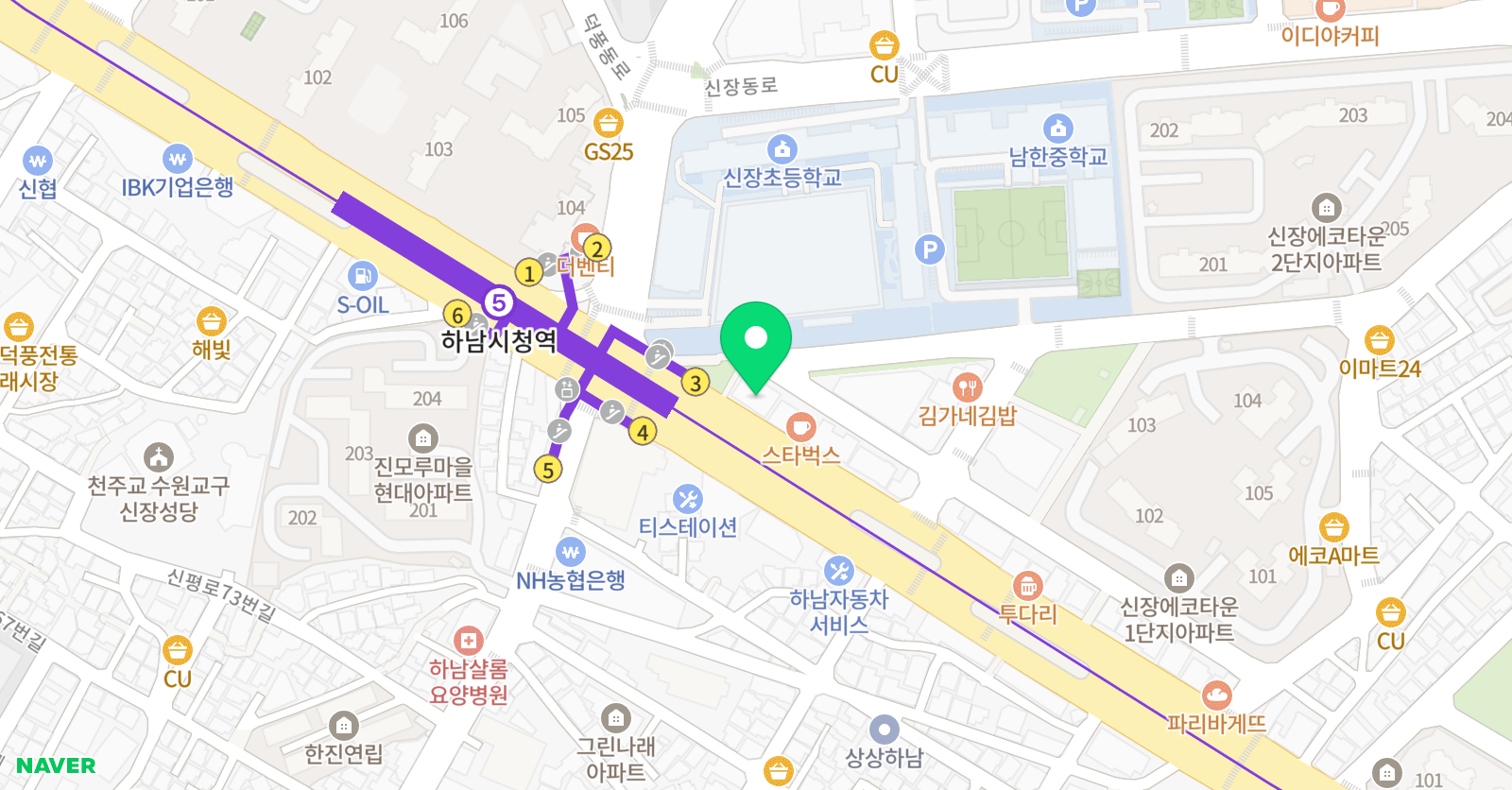 뚱스 학원 위치
