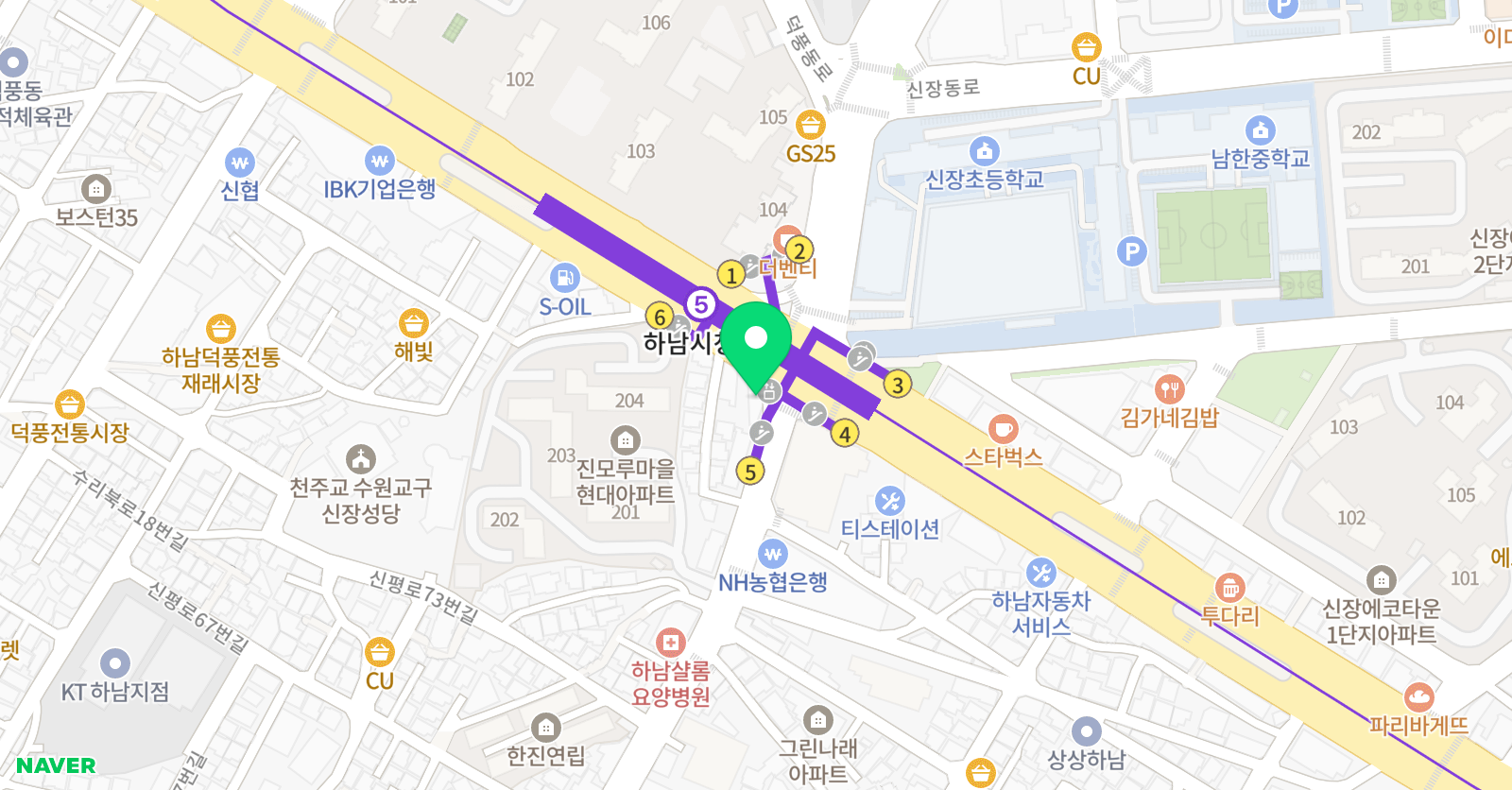 최고의봄날 학원 초중등2관 위치