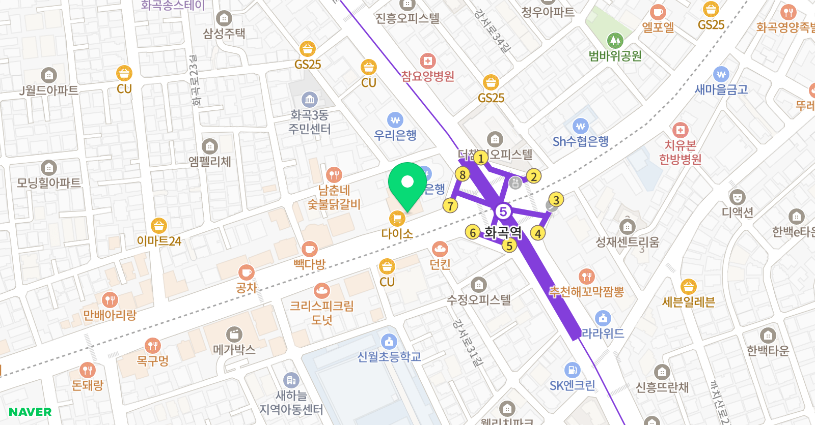 참포도나무학원 위치