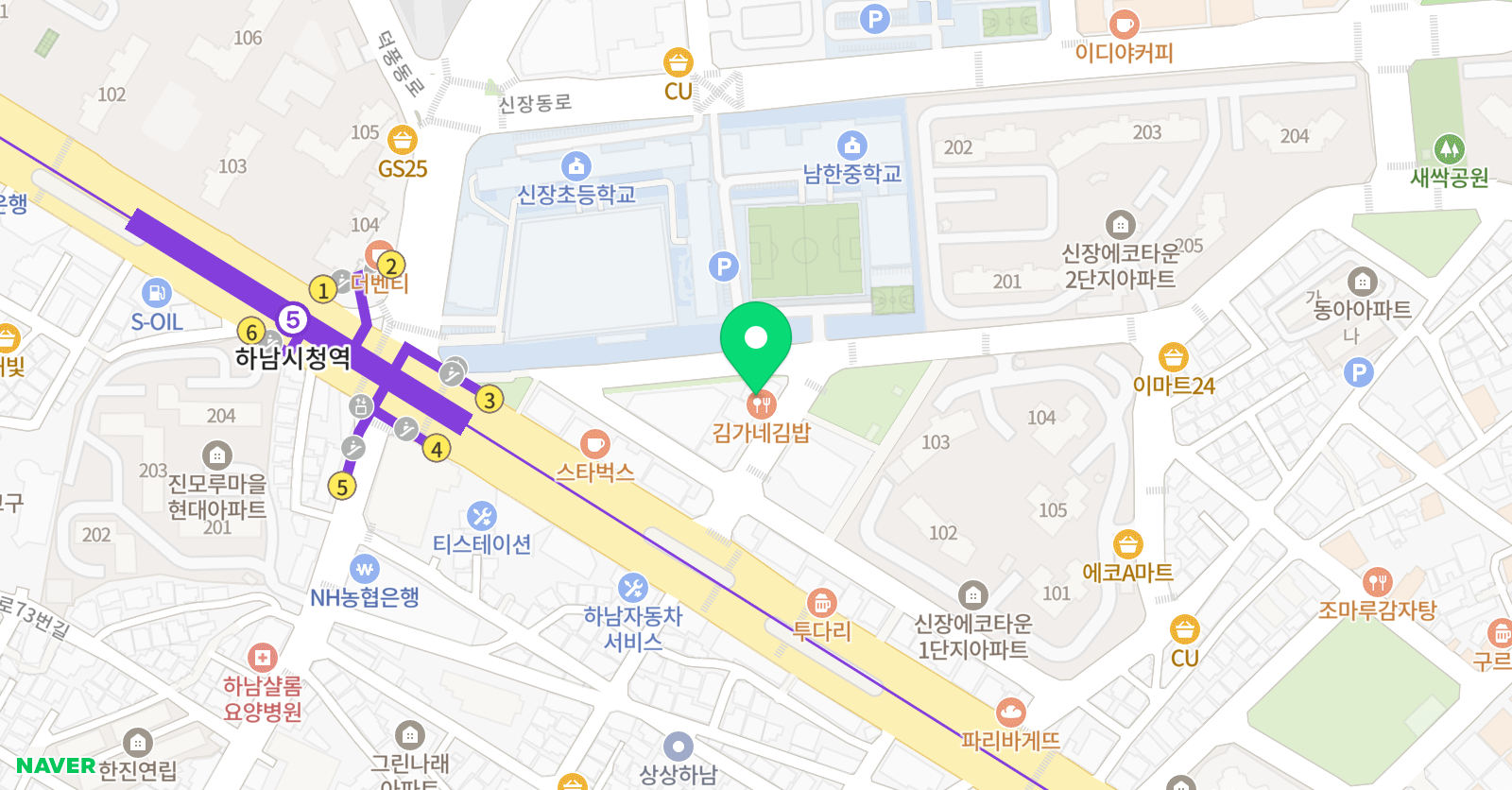 신성 태권도 위치