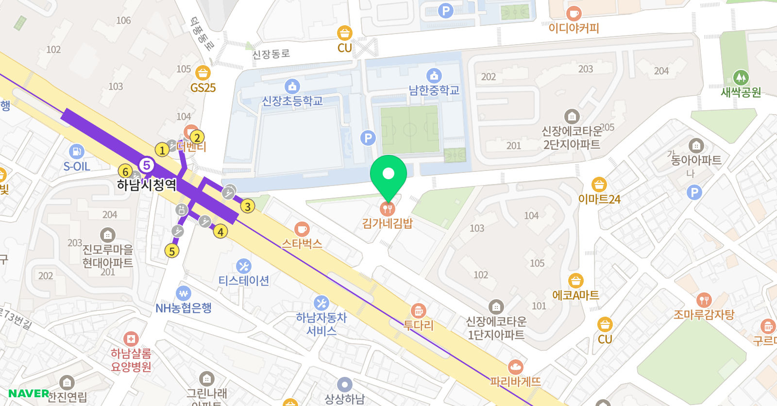 시나브로 음악학원 위치