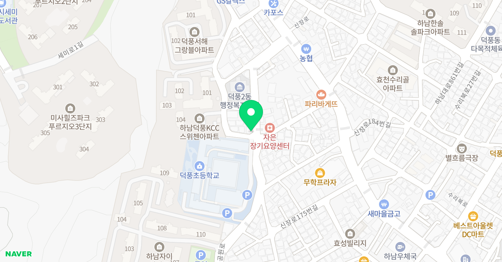 뮤엠 영어 덕풍점 위치