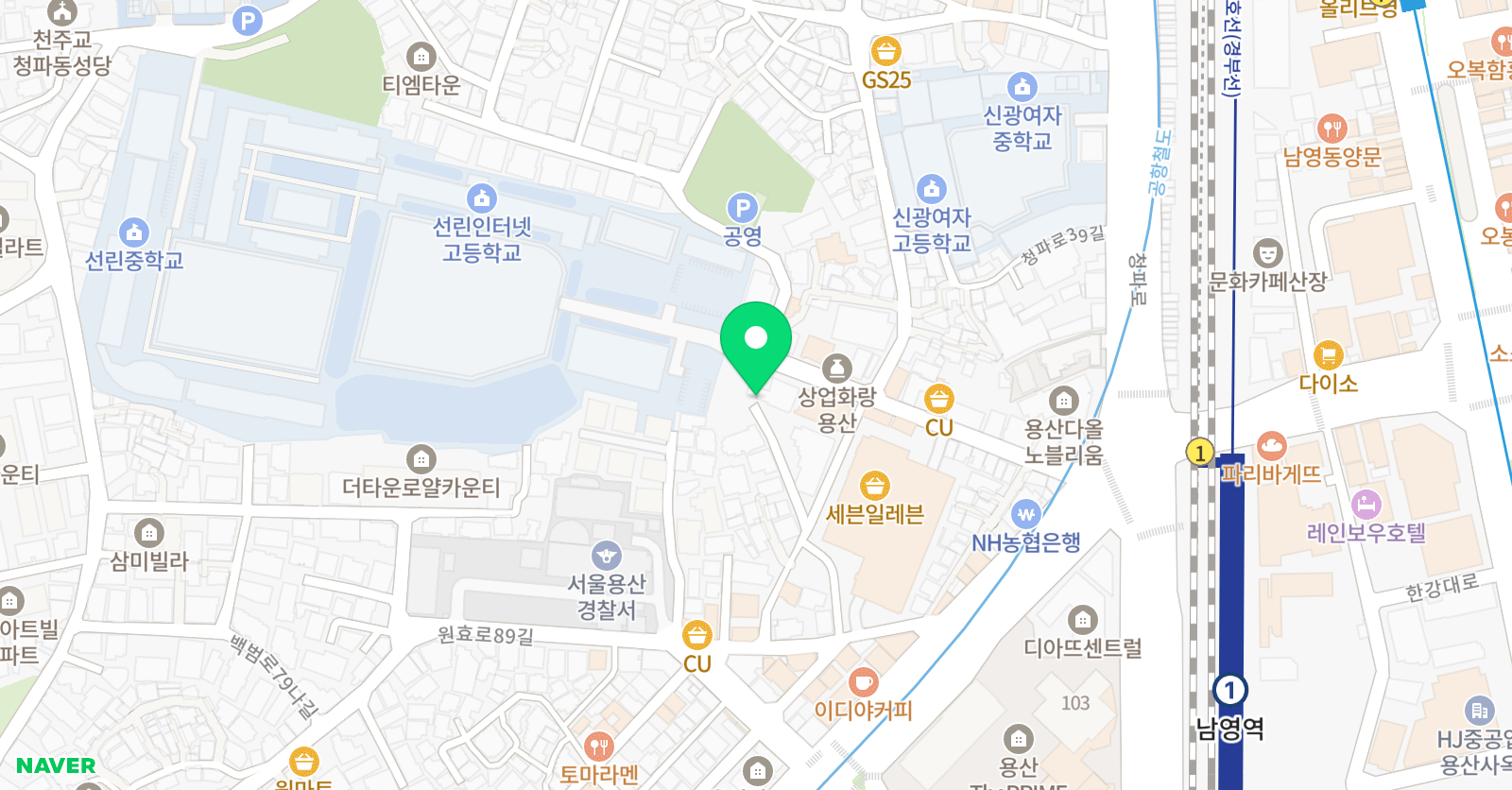 세인트메리주니어 어학원 용산 위치