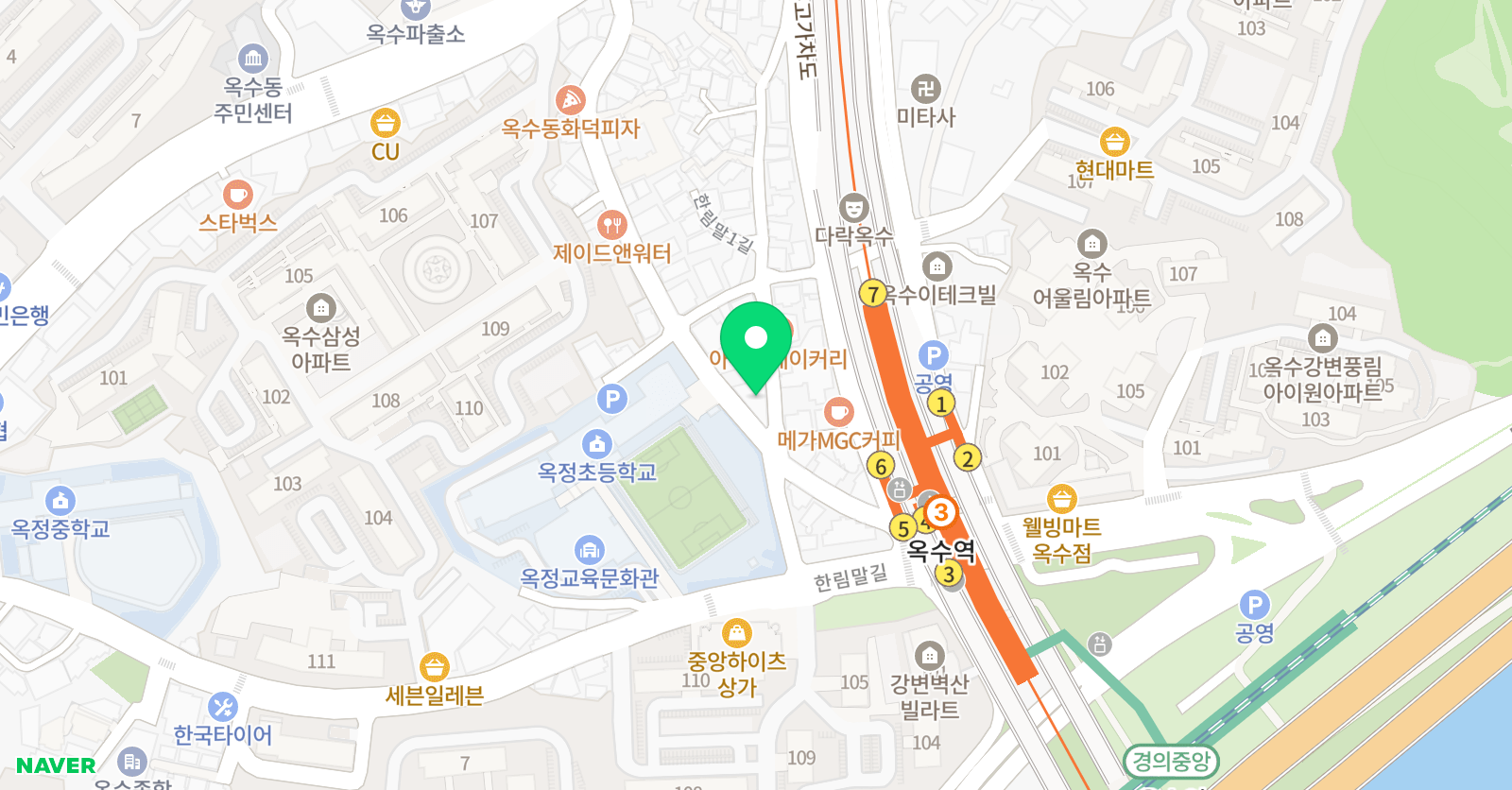 메이플브릿지 학원 옥수점 위치