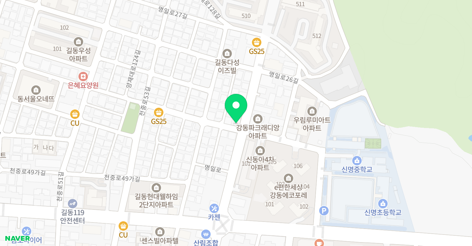 이화음악학원 신명캠퍼스 위치